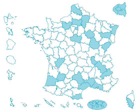 Carte de France des départements